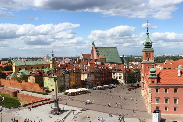 view of Warsaw in Poland